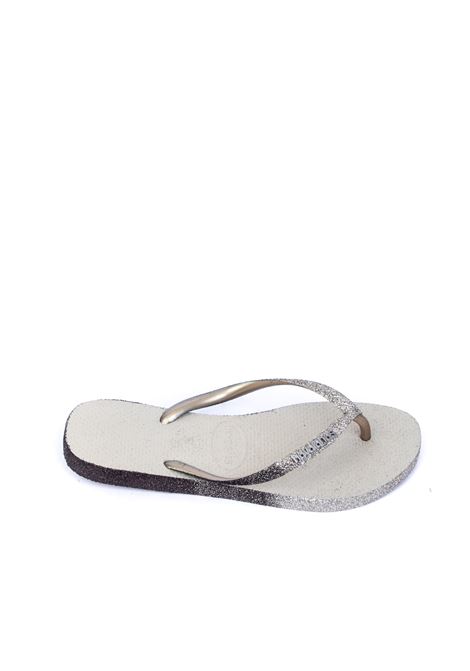 Gold slim sparkle sandal HAVAIANAS | 4146093SLIM SPARKLE-0154